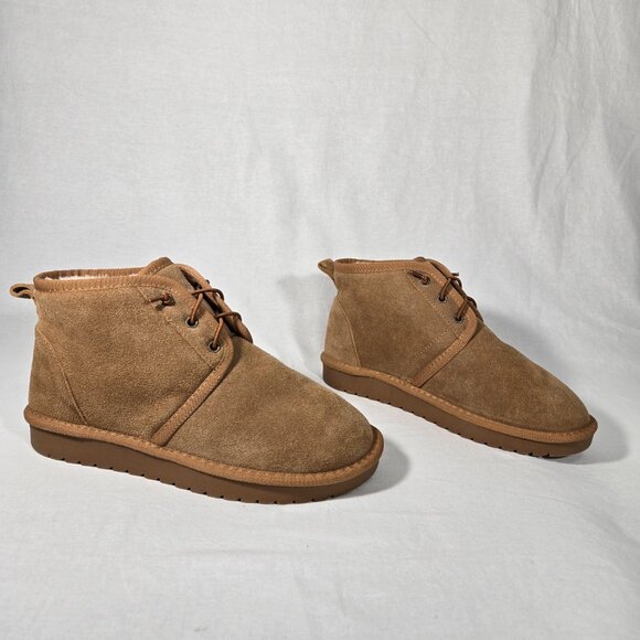 ASPEN Genuine Chestnut Suede Faux Fur Shearling Water Resistant Boot Women Sz 9. - Picture 1 of 17